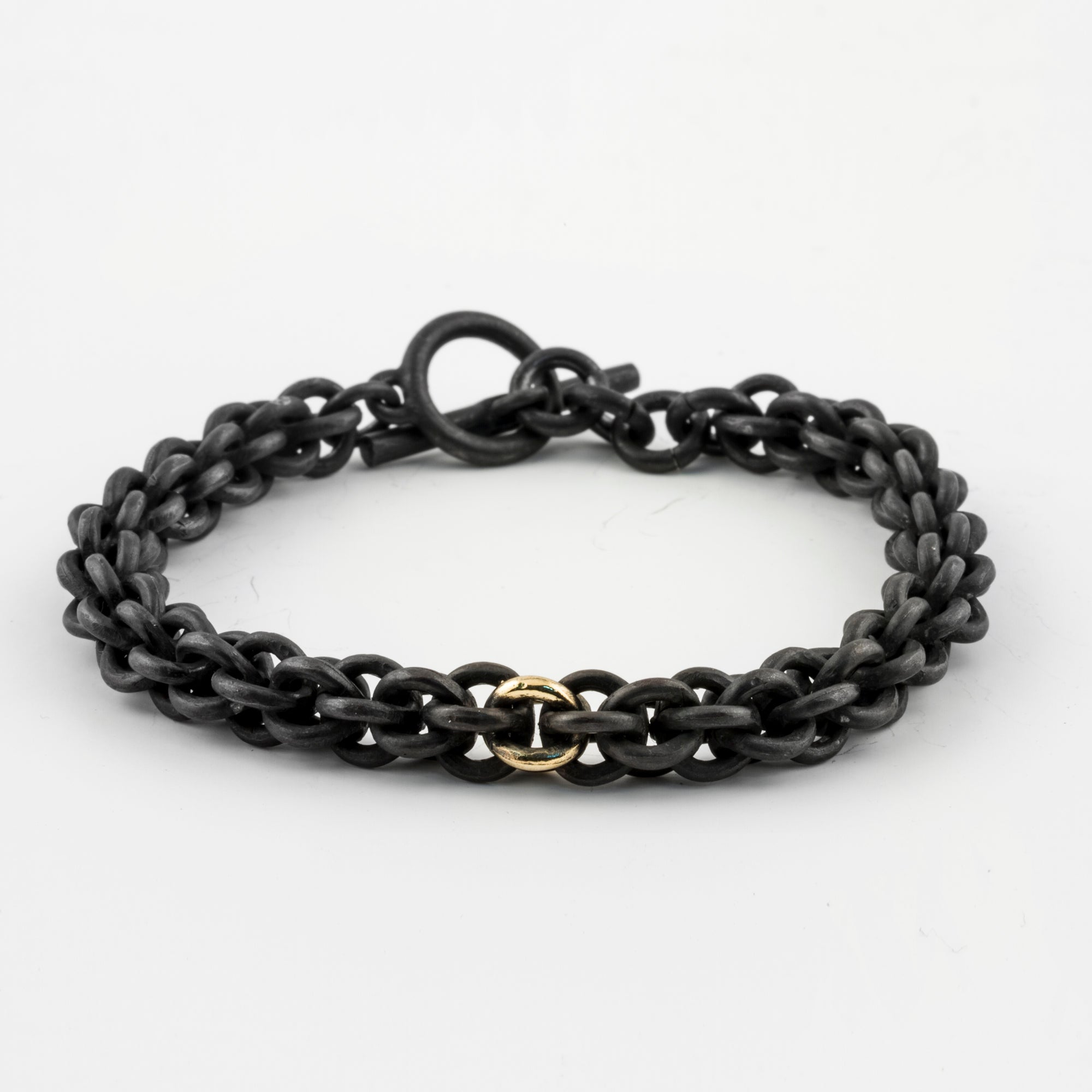 Cage Bracelet with Gold Link