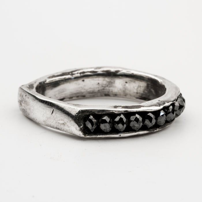 Black Diamond Beads Ring