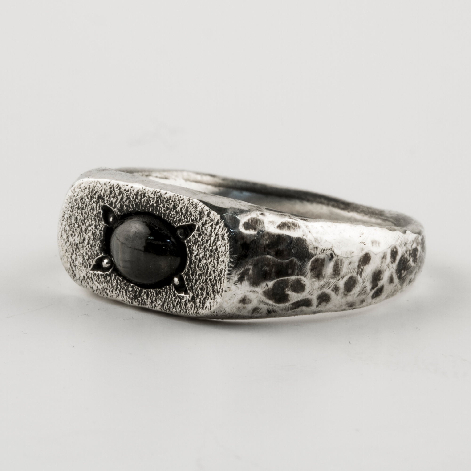 Black Sapphire Signet Ring