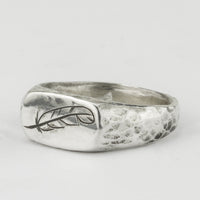 Engraved Quill Signet Ring