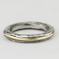 Gold Stripe Stacker Ring