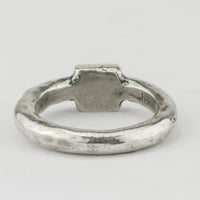 Stacker Ring with Square and Grey Diamond